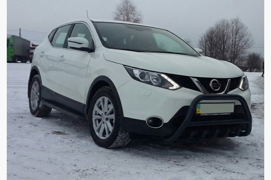 Nissan Qashqai 2014–2021 Přední ochranný rám WT003 Black (nerez) Image
