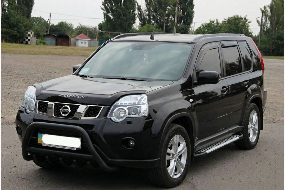 Nissan X-trail T31 2007–2014 Přední ochranný rám WT003 Black (nerez) Image