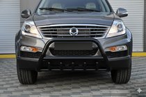 SsangYong Rexton I 2001–2017 Přední ochranný rám WT003 Black (nerez) fotografie 1