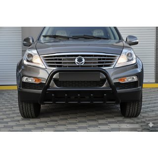 Přední ochranný rám WT003 Black (nerez) SsangYong Rexton I 2001–2017 fotografie 1
