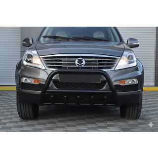 Přední ochranný rám WT003 Black (nerez) SsangYong Rexton I 2001–2017 fotografie 4