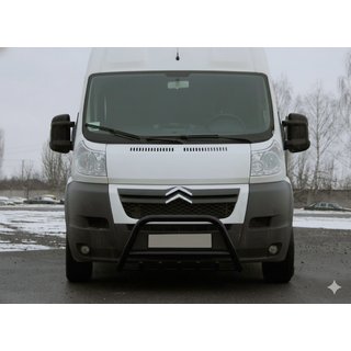 Přední ochranný rám WT003 Black (nerez) Fiat Ducato 2006–2025 fotografie 4