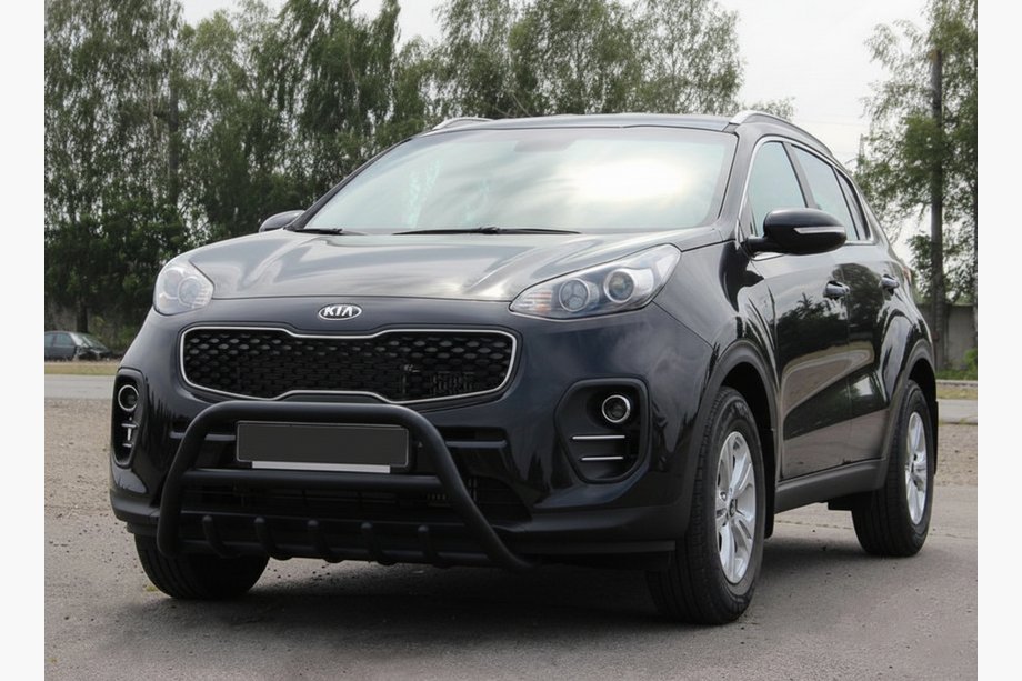 Kia Sportage 2015–2021 Přední ochranný rám WT003 Black (nerez) Image