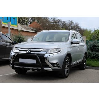 Přední ochranný rám (bullbar) WT003 Black (nerez) Mitsubishi Outlander 2012–2021 fotografie 3