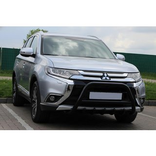 Přední ochranný rám (bullbar) WT003 Black (nerez) Mitsubishi Outlander 2012–2021 fotografie 1