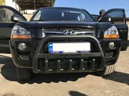 Hyundai Tucson JM 2004– Přední ochranný rám WT004 Black (nerez) fotografie 2