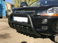 Hyundai Tucson JM 2004– Přední ochranný rám WT004 Black (nerez) fotografie 1