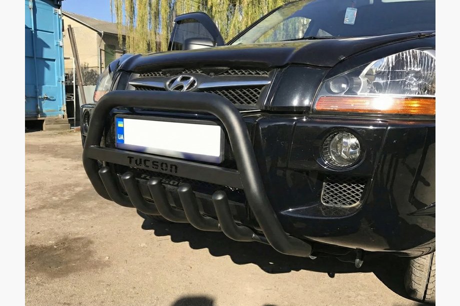 Hyundai Tucson JM 2004– Přední ochranný rám WT004 Black (nerez) Image