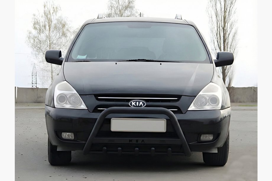 Kia Carnival 2002–2013 Přední ochranný rám WT004 Black (nerez) Image