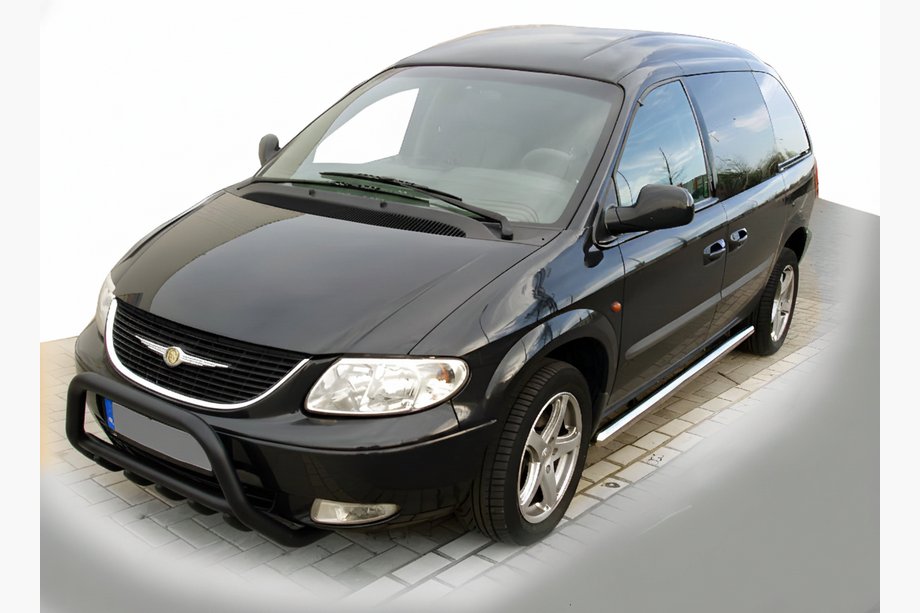 Chrysler Voyager 2001–2007 Přední ochranný rám WT003 Black (nerez) Image