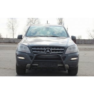Přední ochranný rám (bullbar) WT003 Black (nerez) Mercedes ML W164 2005–2011 fotografie 1