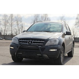 Přední ochranný rám (bullbar) WT003 Black (nerez) Mercedes ML W164 2005–2011 fotografie 4