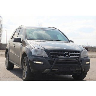 Přední ochranný rám (bullbar) WT003 Black (nerez) Mercedes ML W164 2005–2011 fotografie 3