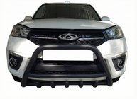 Chery Tiggo 3 2005– Přední ochranný rám WT003 Black (nerez) fotografie 1