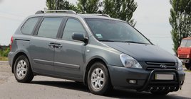 Kia Carnival 2002–2013 Přední ochranný rám WT003 Black (nerez) fotografie 3