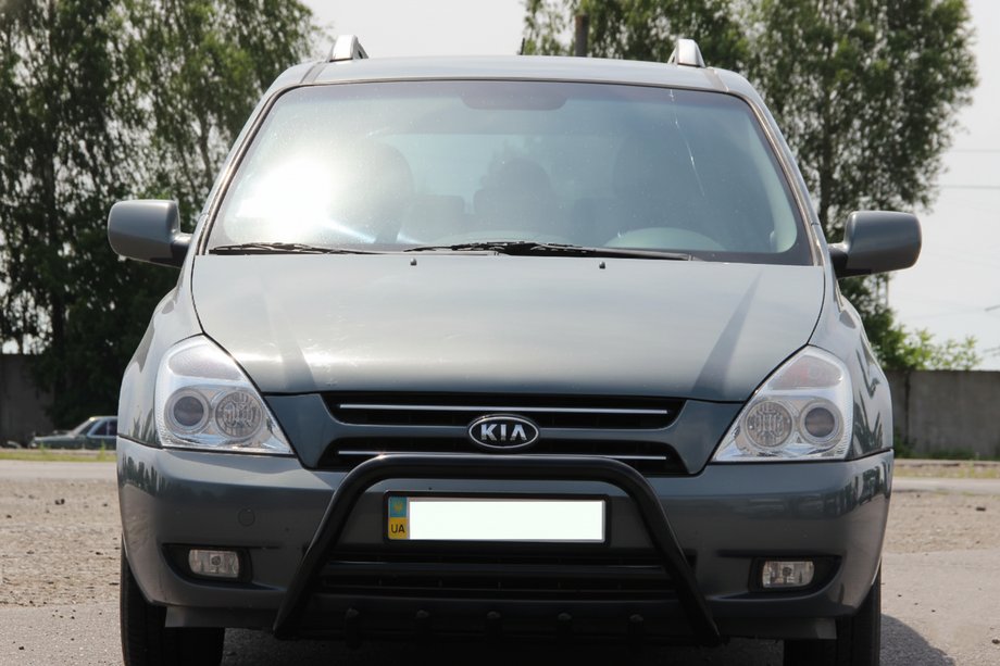 Kia Carnival 2002–2013 Přední ochranný rám WT003 Black (nerez) Image