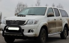Toyota Hilux 2006–2015 Přední ochranný rám WT003 Black (nerez) fotografie 3