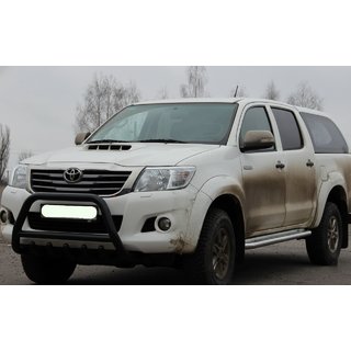 Přední ochranný rám WT003 Black (nerez) Toyota Hilux 2006–2015 fotografie 3