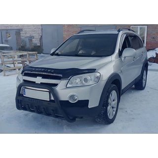 Přední ochranný rám WT004 Black (nerez) Chevrolet Captiva 2006–2019 fotografie 1