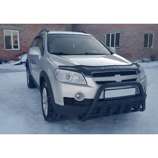 Přední ochranný rám WT004 Black (nerez) Chevrolet Captiva 2006–2019 fotografie 2