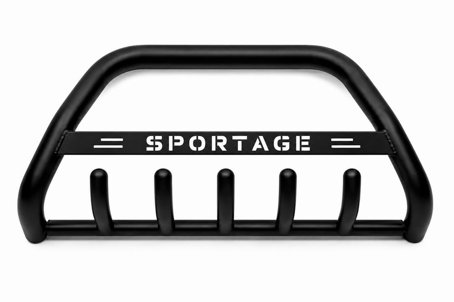 Kia Sportage 2004–2010 Přední ochranný rám WT004 Black (nerez) Image