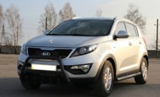 Kia Sportage 2010–2015 Přední ochranný rám WT004 Black (nerez) fotografie 1
