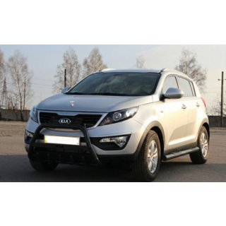 Přední ochranný rám WT004 Black (nerez) Kia Sportage 2010–2015 fotografie 1