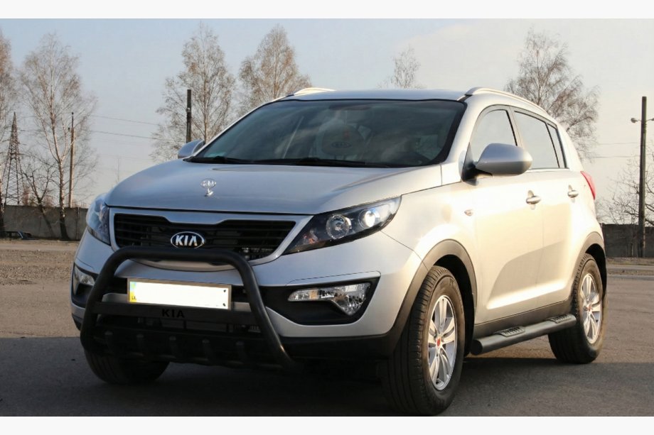 Kia Sportage 2010–2015 Přední ochranný rám WT004 Black (nerez) Image
