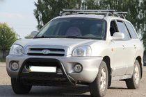 Hyundai Santa Fe 1 2000–2006 Přední ochranný rám WT004 Black (nerez) fotografie 1