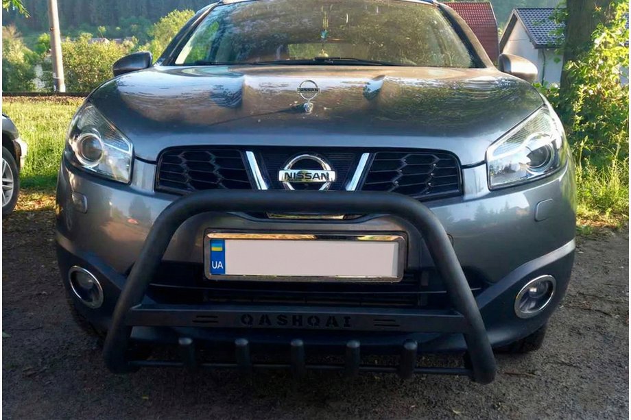 Nissan Qashqai 2010–2014 Přední ochranný rám WT004 Black (nerez) Image