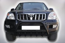 Toyota Land Cruiser Prado 120 2002–2009 Přední ochranný rám WT004 Black (nerez) fotografie 1