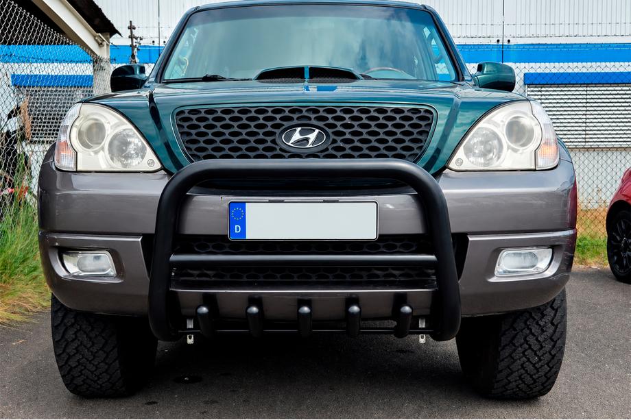 Hyundai Terracan 2001–2007 Přední ochranný rám WT003 Black (nerez) Image
