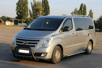 Hyundai H300, H1, Starex 2008–2020 Přední ochranný rám WT003 Black (nerez) fotografie 3