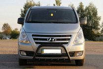 Hyundai H300, H1, Starex 2008–2020 Přední ochranný rám WT003 Black (nerez) fotografie 1