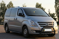 Hyundai H300, H1, Starex 2008–2020 Přední ochranný rám WT003 Black (nerez) fotografie 4