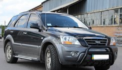 Kia Sorento I BL 2002–2009 Nerezový bullbar WT003 Black-2 fotografie 4