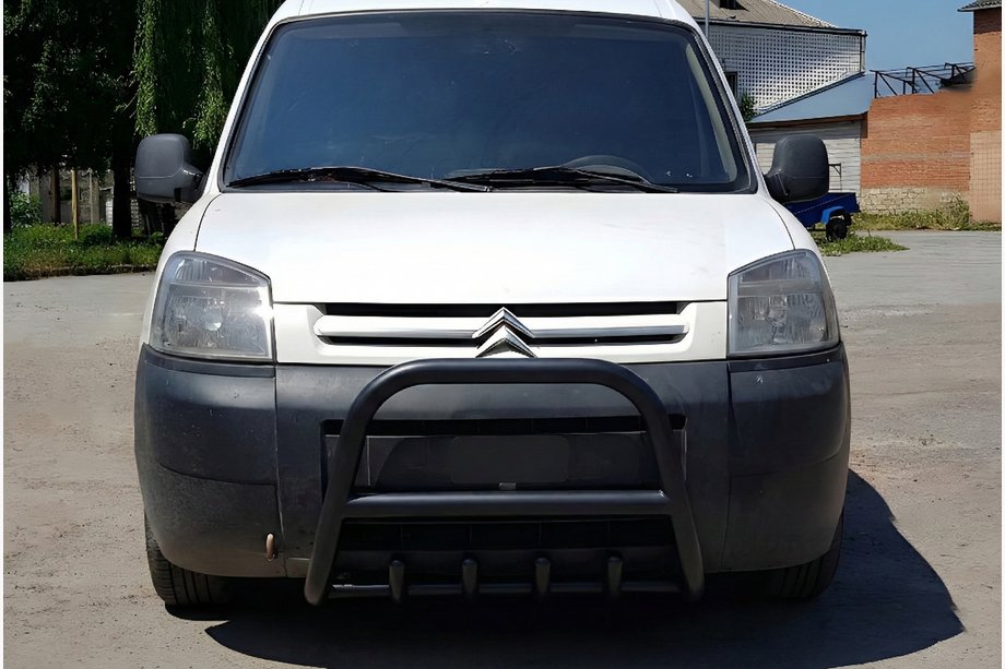 Citroen Berlingo 1996–2008 Přední ochranný rám WT003 Black (nerez) Fotografie 5