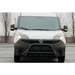 Přední ochranný rám (bullbar) WT003 Black (nerez) Fiat Doblo II 2010–2022 fotografie 1