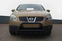 Nissan Qashqai 2007–2010 Přední ochranný rám WT003 Black (nerez) fotografie 1