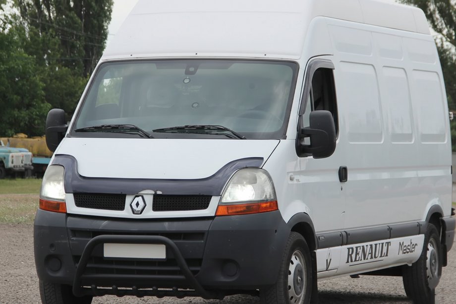 Renault Master 1998–2010 Přední ochranný rám WT003 Black (nerez) Image