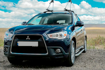 Mitsubishi Outlander 2006–2012 Boční prahy Tayga Grey (2 ks, hliník) fotografie 7