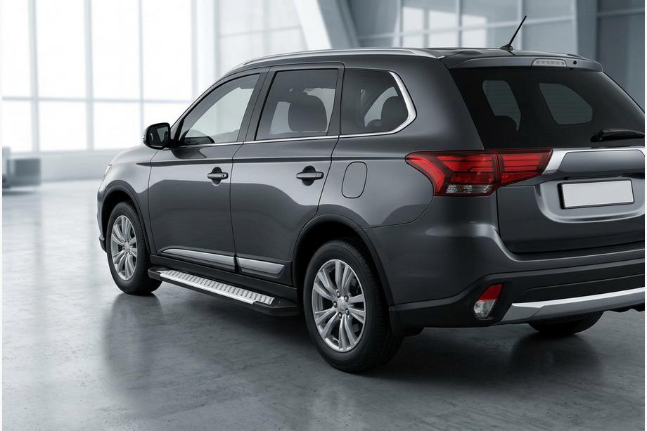 Mitsubishi Outlander 2012–2021 Boční nášlapy Allmond Grey (2 ks, hliník) Image