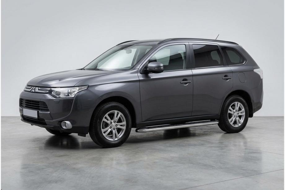 Mitsubishi Outlander 2012–2021 Boční prahy Maydos V1 (2 ks, hliník ↗ nerez) Image