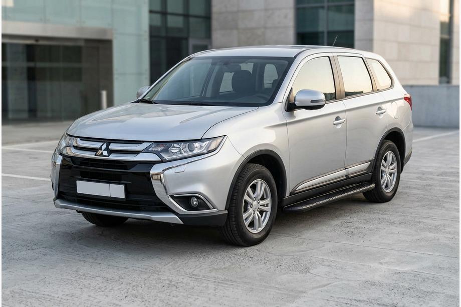 Mitsubishi Outlander 2012–2021 Boční prahy Bosphorus Black (2 ks, hliník) Image