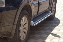 Mitsubishi Pajero Wagon IV 2006–2021 Boční nášlapy – nerezové trubky (2 ks) fotografie 3