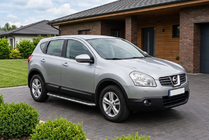 Nissan Qashqai 2007–2010 Boční prahy Maydos V1 (2 ks, hliník ↗ nerez) fotografie 1