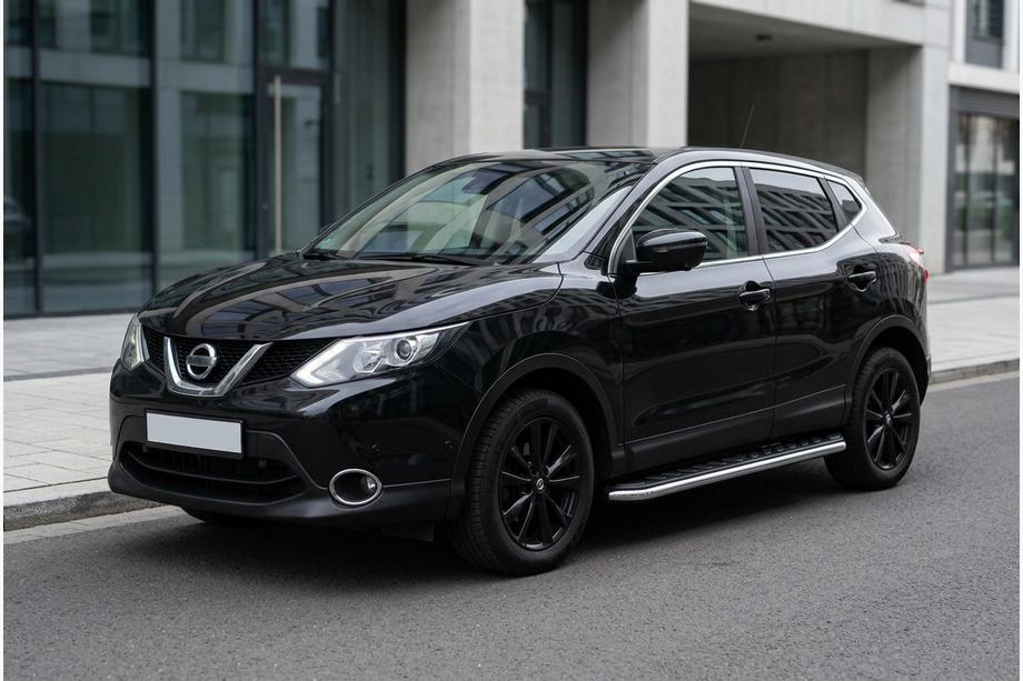 Nissan Qashqai 2014–2021 Boční prahy Maydos V1 (2 ks, hliník ↗ nerez) Image