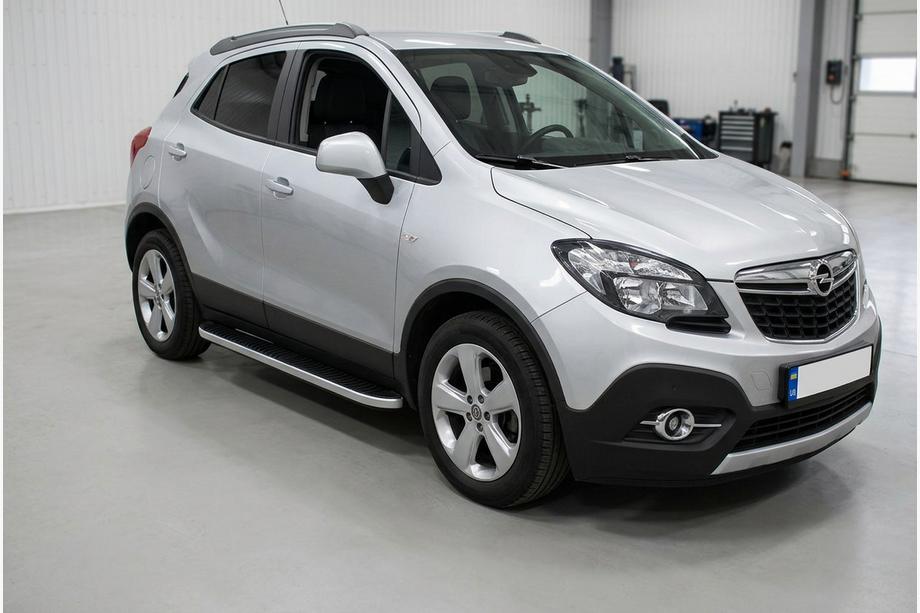 Opel Mokka 2012–2021 Boční prahy Tayga Grey (2 ks, hliník) Image