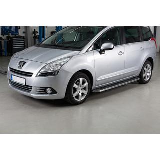 Boční prahy Maydos V1 (2 ks, hliník ↗ nerez) Peugeot 5008 2009–2016 fotografie 1