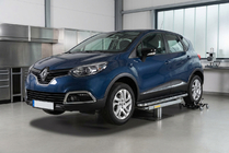 Renault Captur 2013–2019 Boční prahy Maydos V1 (2 ks, hliník ↗ nerez) fotografie 1